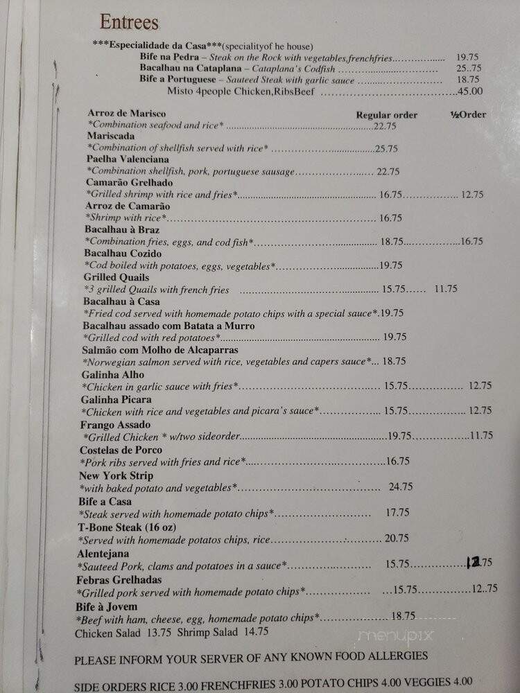 Espresso Restaurant - Manassas, VA menu_pic