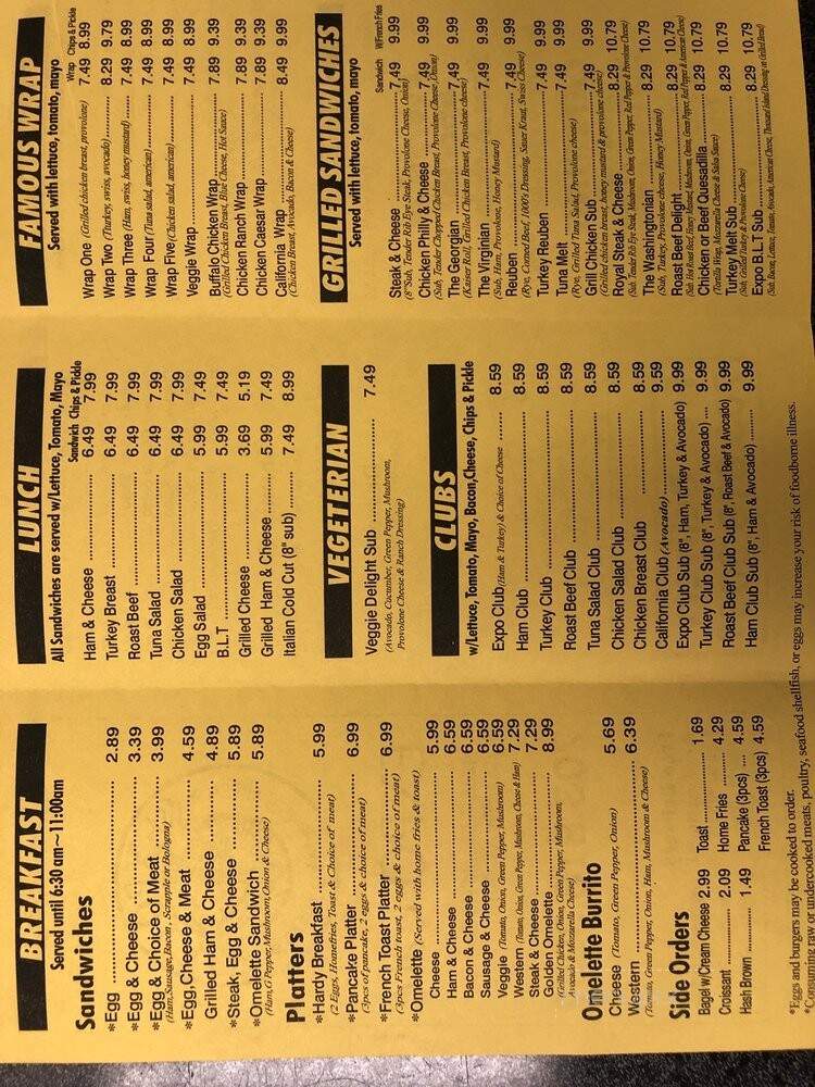Expo Cafe - Chantilly, VA menu_pic