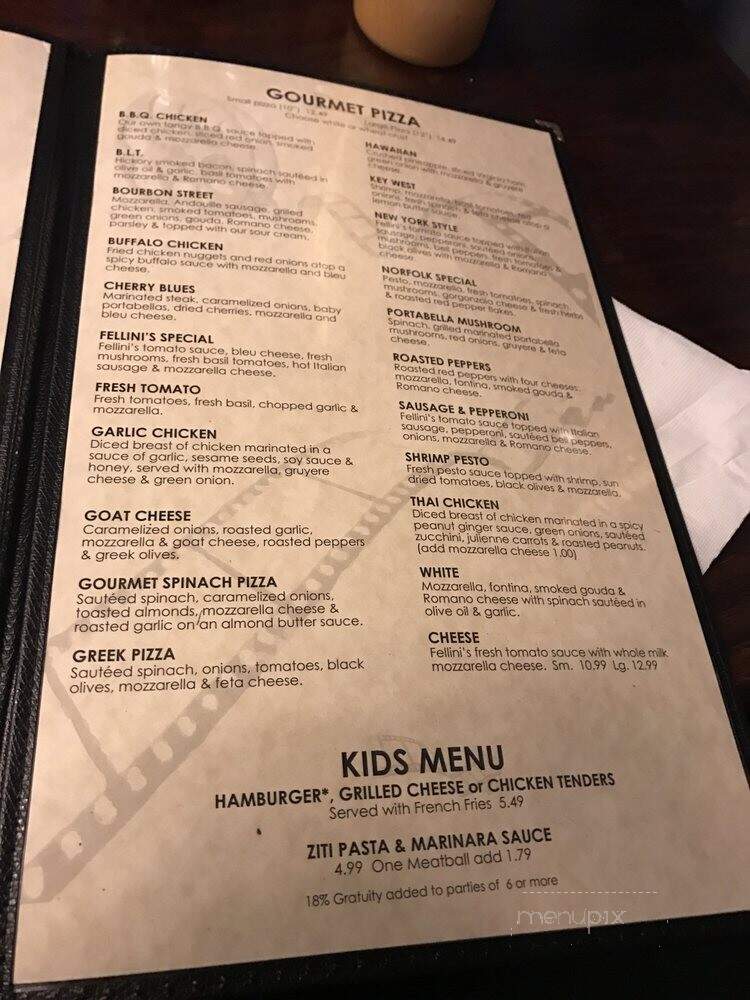 Fellini's - Norfolk, VA menu_pic