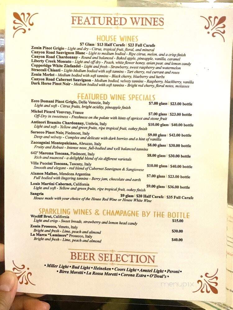 Fratelli Italian Restaurant - Alexandria, VA menu_pic