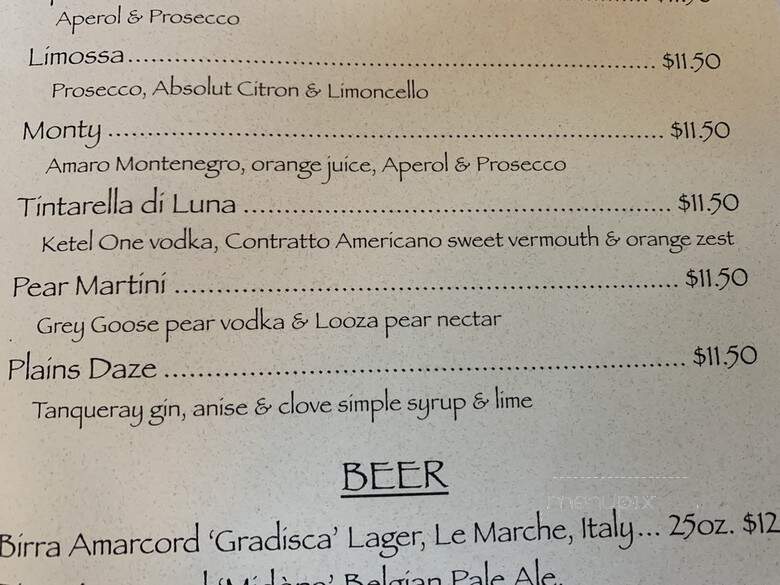 Girasole - The Plains, VA menu_pic