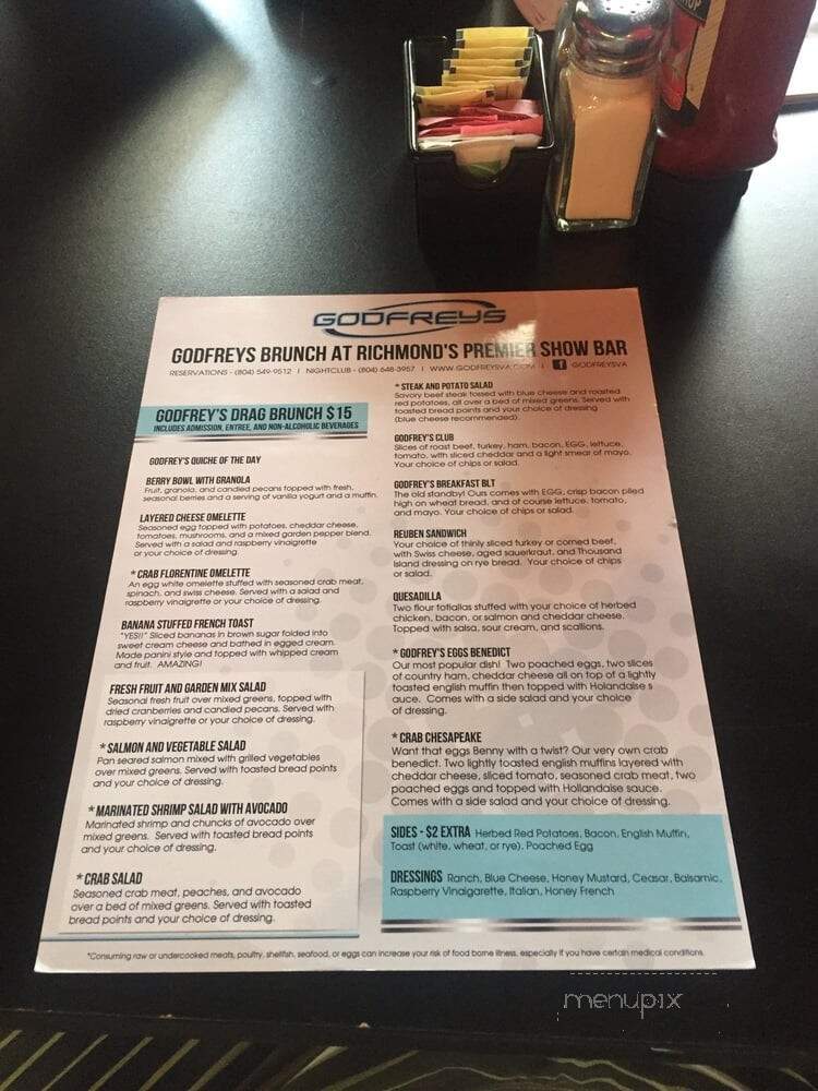 Godfrey's - Richmond, VA menu_pic