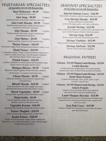 Guru's Indian Cuisine - Fredericksburg, VA menu_pic