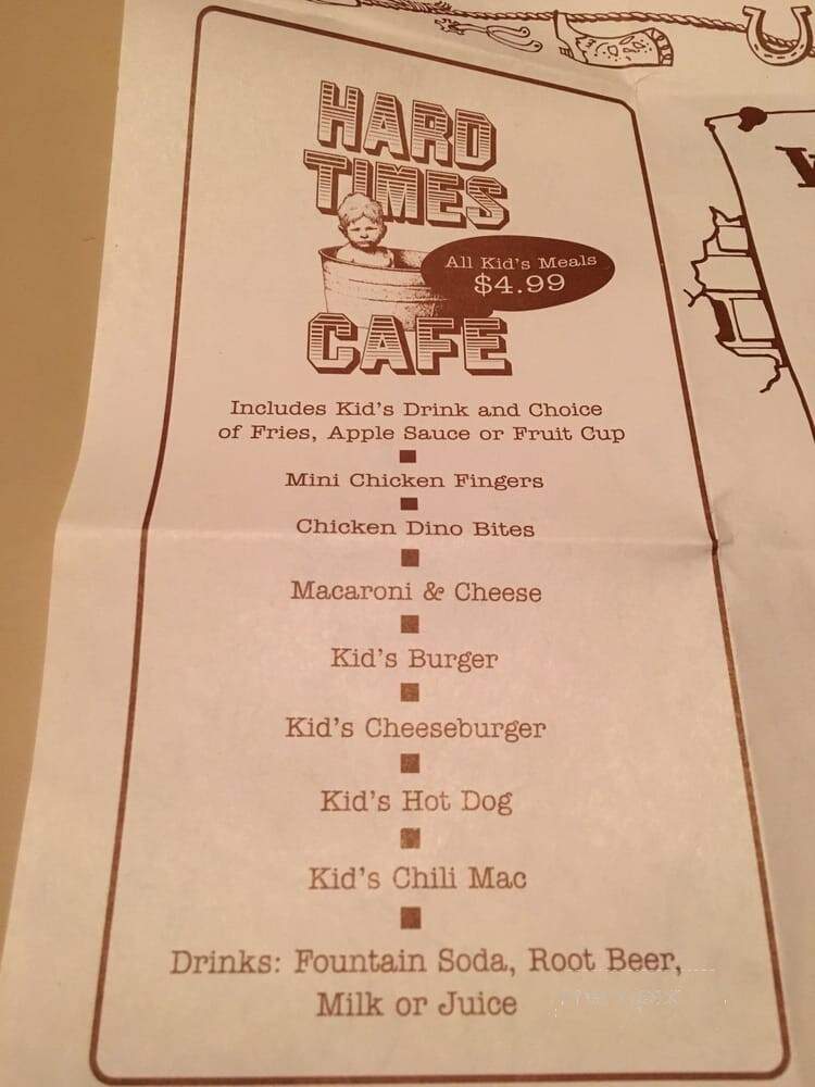 Hard Times Cafe - Springfield, VA menu_pic
