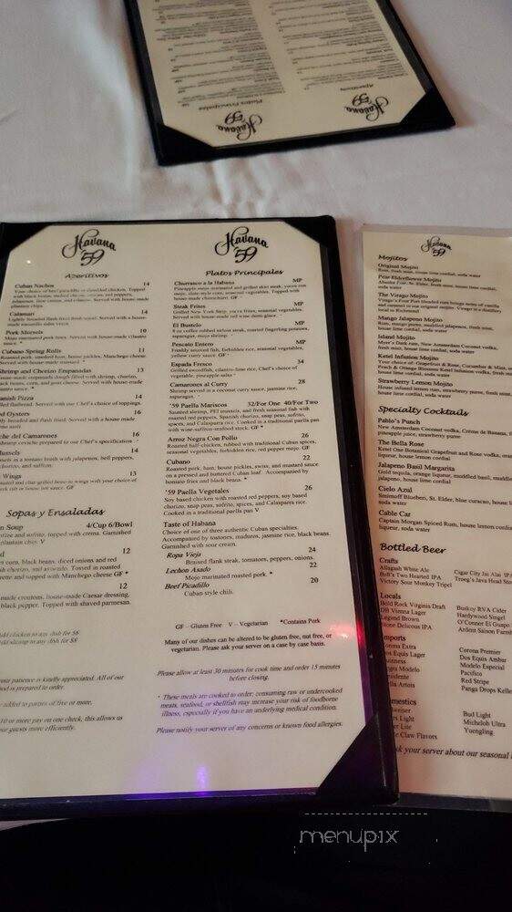 Havana 59 - Richmond, VA menu_pic