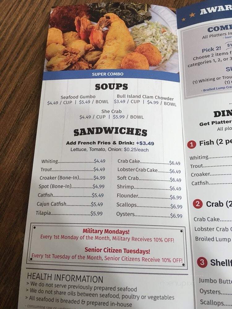 Henry's Seafood Market - Newport News, VA menu_pic