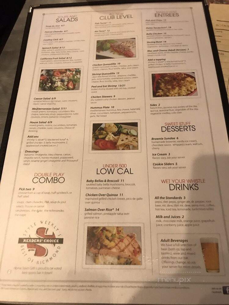 Home Team Grill - Glen Allen, VA menu_pic