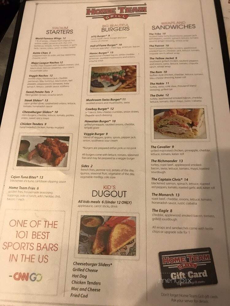 Home Team Grill - Glen Allen, VA menu_pic
