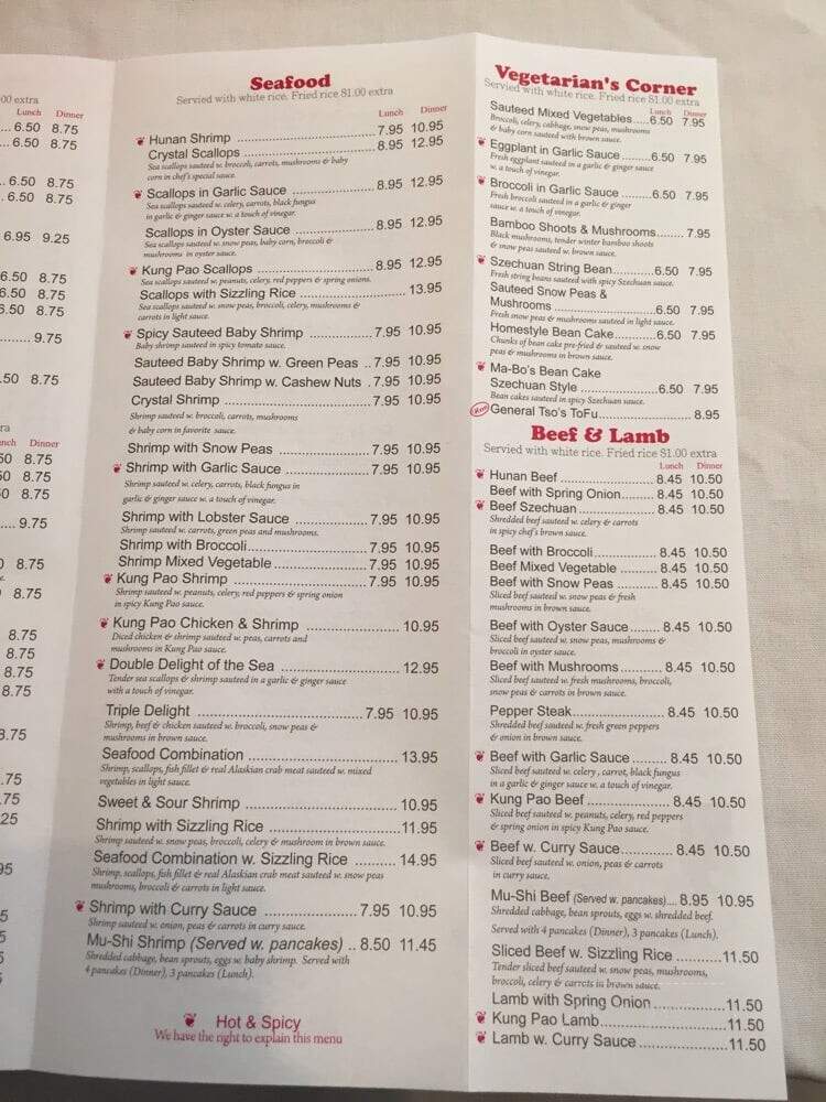 Hunan D'Lite Restaurant - Woodbridge, VA menu_pic