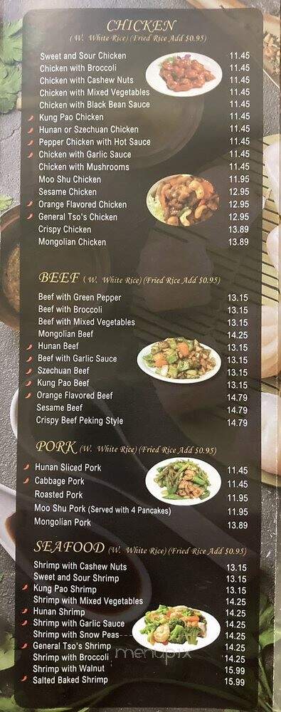 Hunan Garden Restaurant - Blacksburg, VA menu_pic