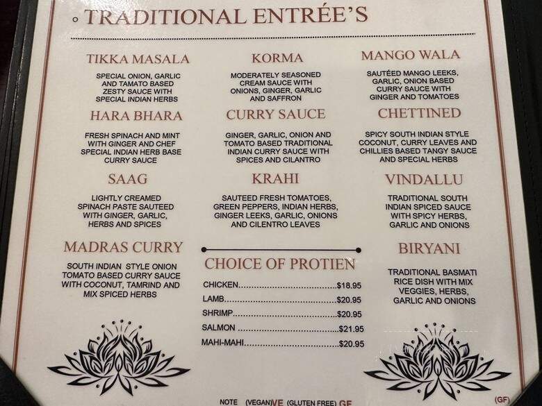 India Garden Restaurant - Blacksburg, VA menu_pic