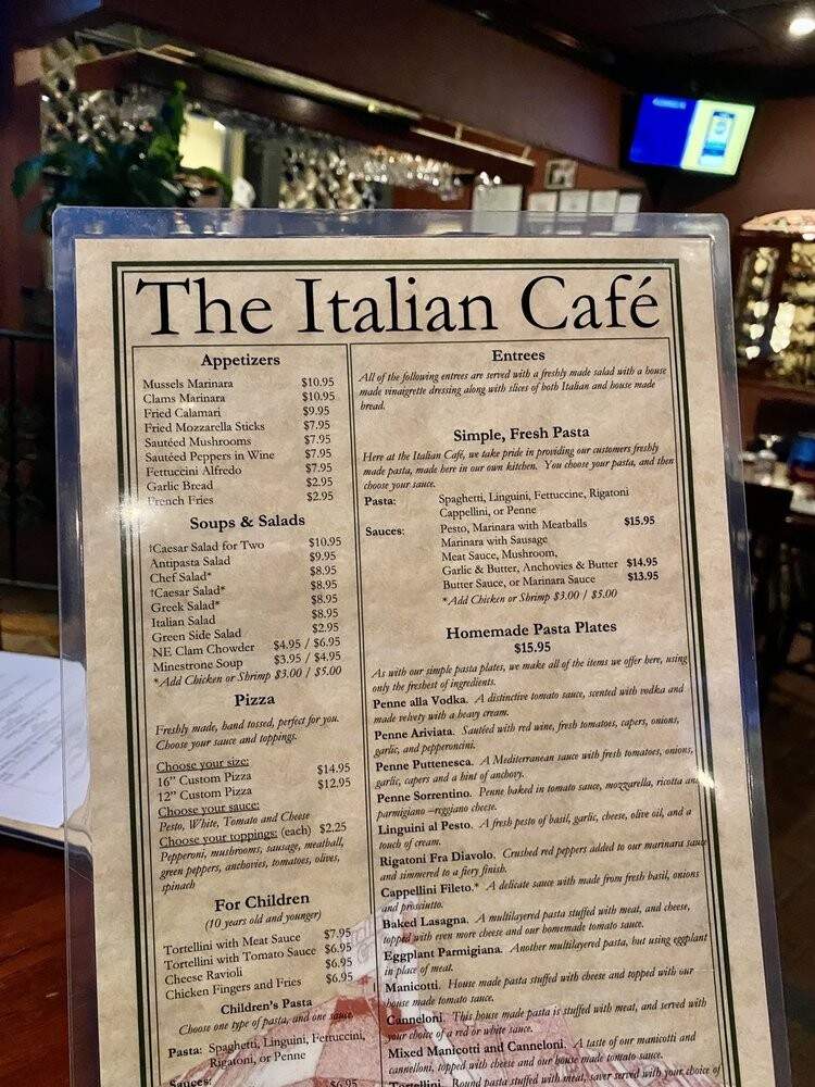 Italian Cafe - Falls Church, VA menu_pic