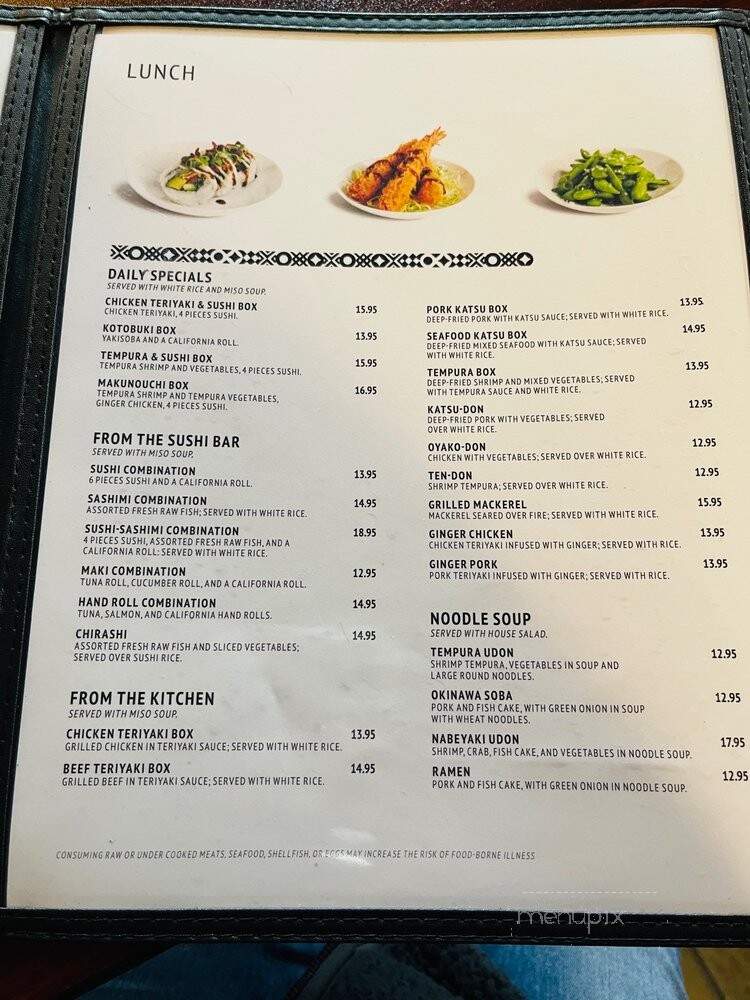 Kotobuki - Norfolk, VA menu_pic