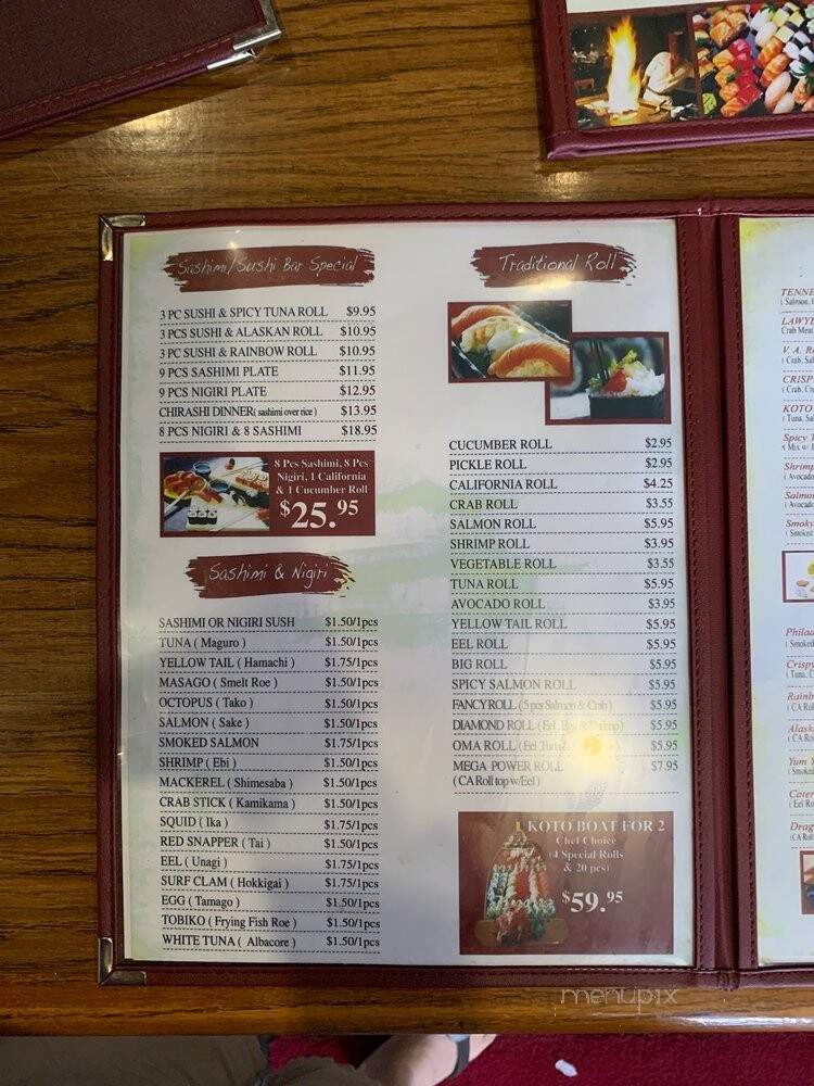 Kyoto Japanese Steak & Seafood - Lynchburg, VA menu_pic