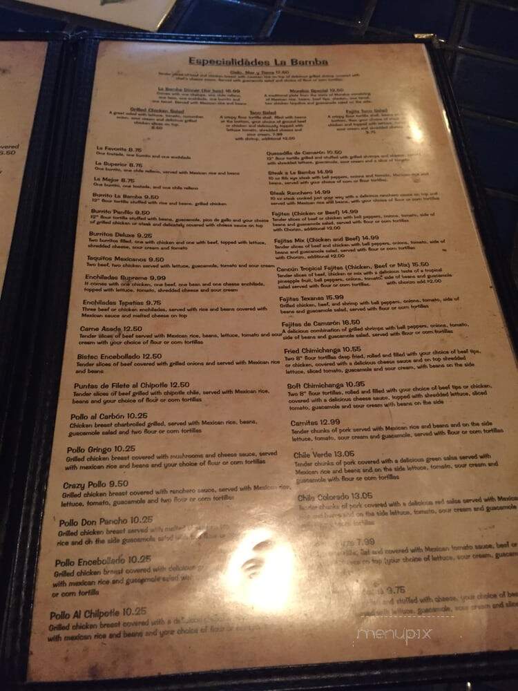 Labamaba Mexican Restaurant - Richmond, VA menu_pic