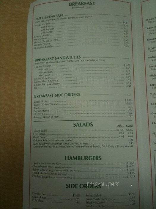 Lee Road Deli - Chantilly, VA menu_pic