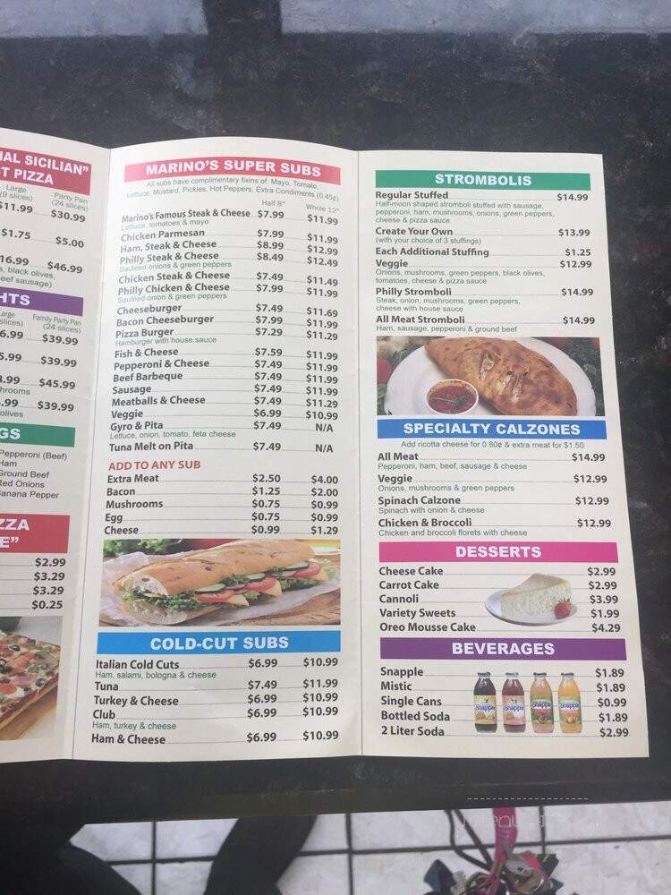 Marino's Pizza & Subs - Alexandria, VA menu_pic