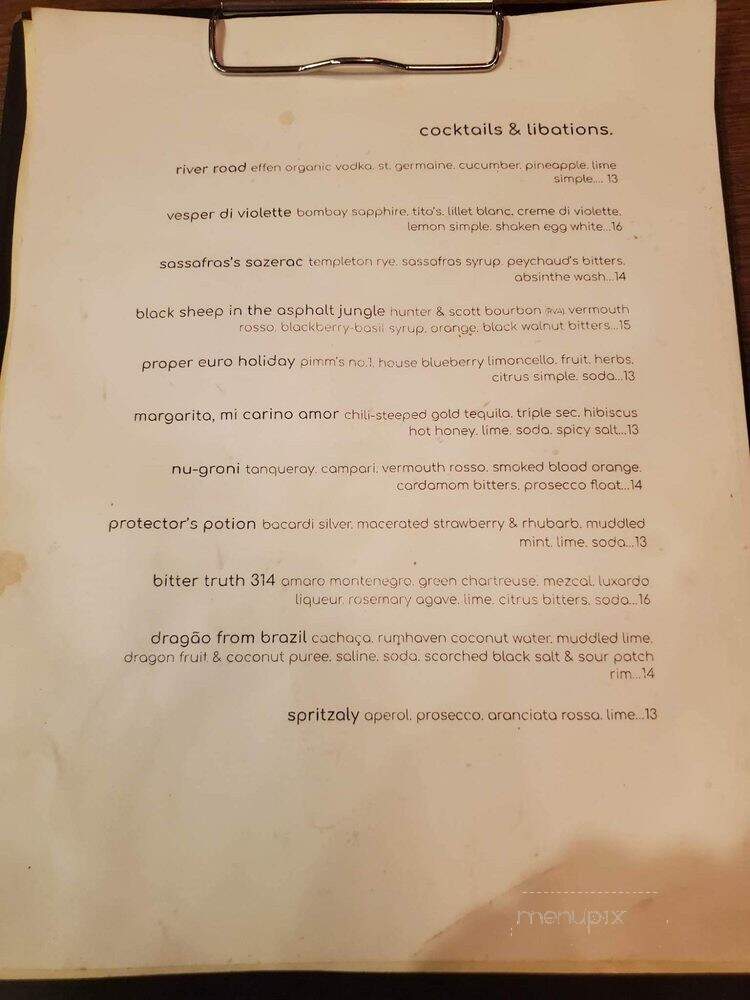 Mosaic Cafe - Richmond, VA menu_pic