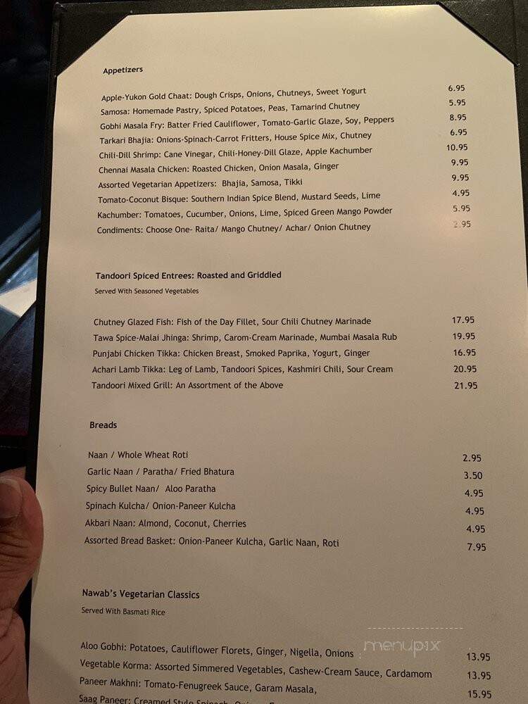 Nawab - Roanoke, VA menu_pic