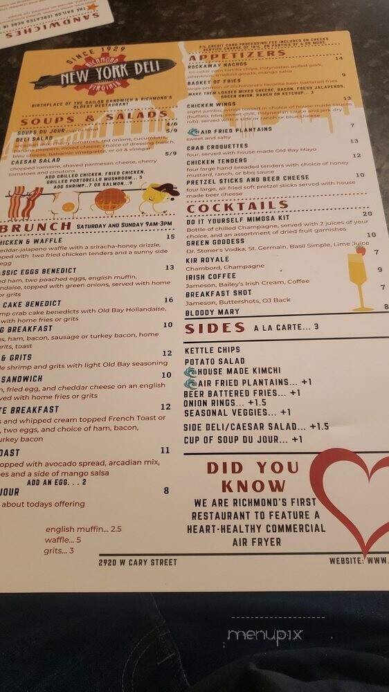 New York Deli - Richmond, VA menu_pic