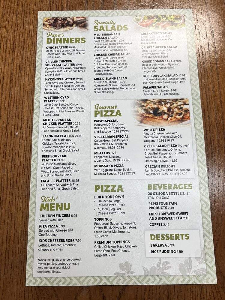 Papa's Pizza - Virginia Beach, VA menu_pic
