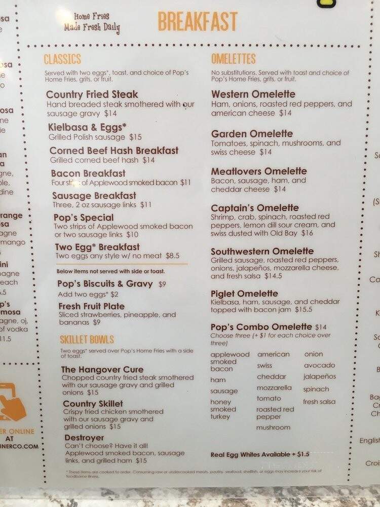 Pop's Diner Co - Virginia Beach, VA menu_pic