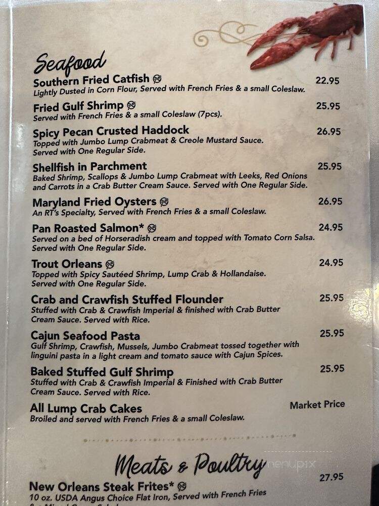 R T's Restaurant - Alexandria, VA menu_pic