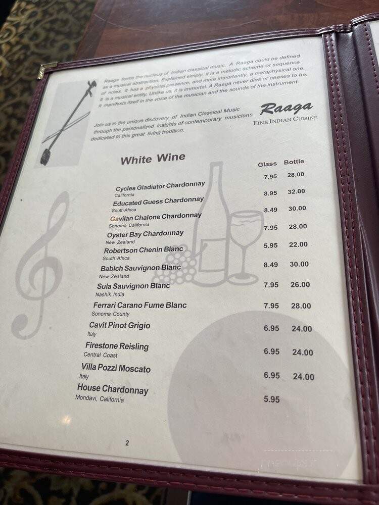 Raaga Restaurant - Falls Church, VA menu_pic