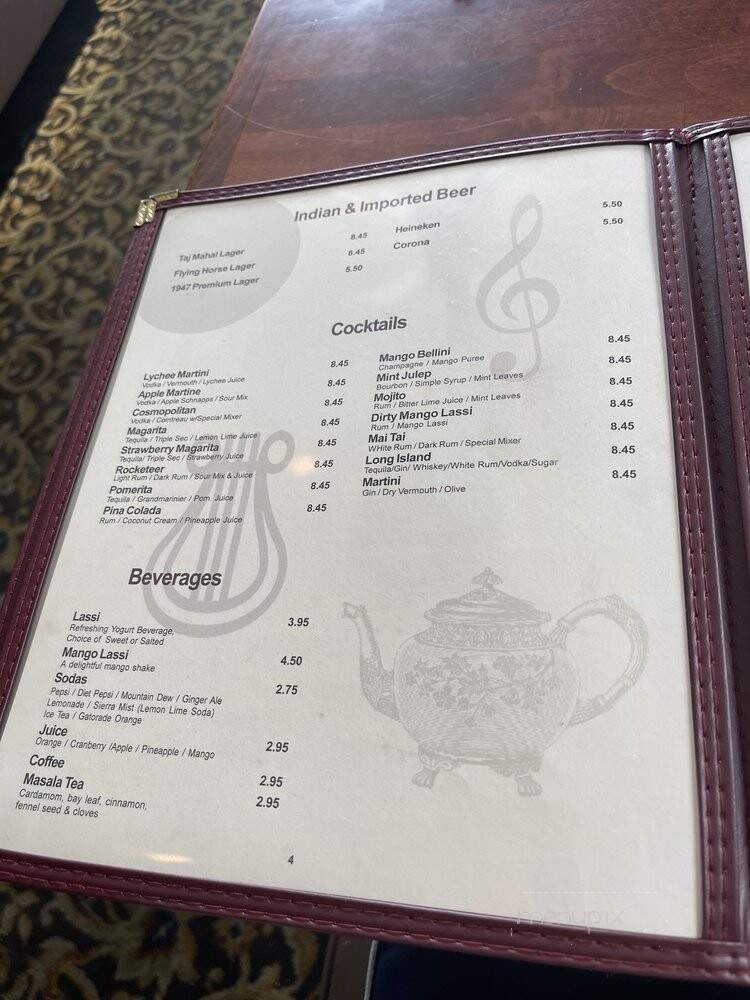 Raaga Restaurant - Falls Church, VA menu_pic