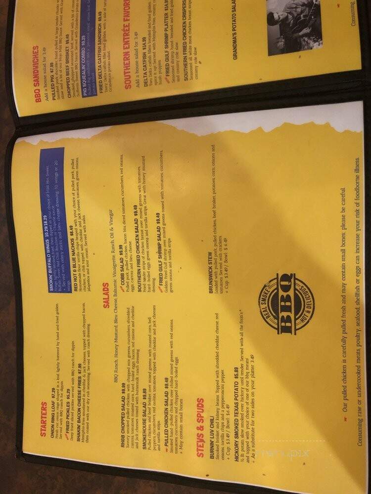 Red Hot & Blue - Williamsburg, VA menu_pic