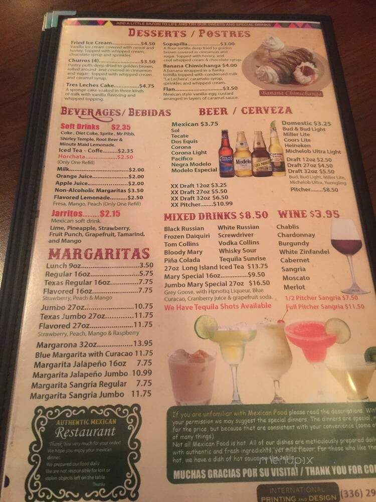 San Jose Mexican Restaurant - Virginia Beach, VA menu_pic