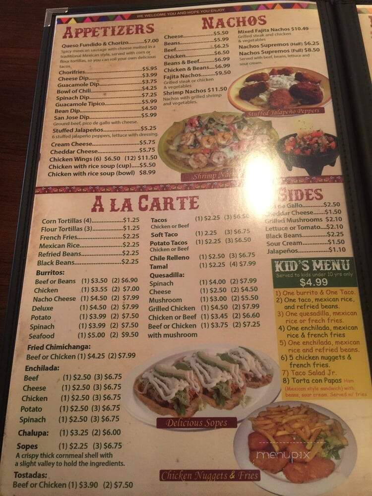 San Jose Mexican Restaurant - Virginia Beach, VA menu_pic