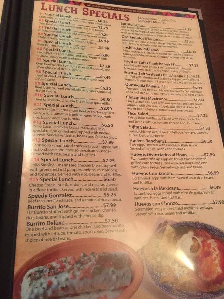 San Jose Mexican Restaurant - Virginia Beach, VA menu_pic