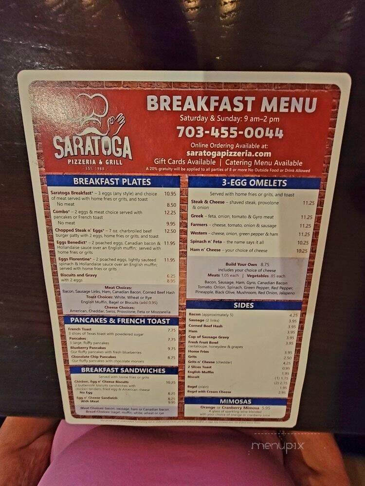 Saratoga Pizzeria - Springfield, VA