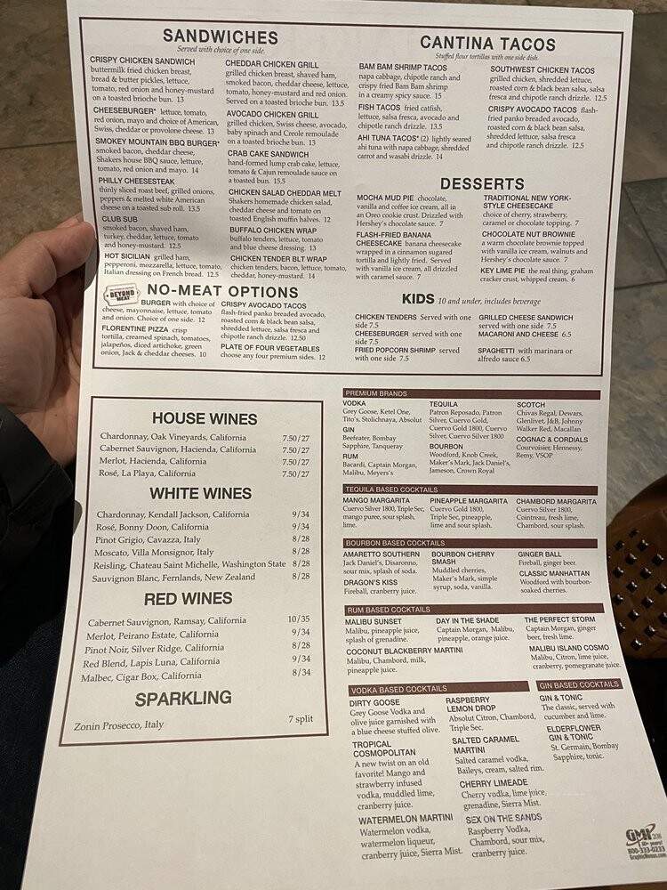 Shakers Good Food & Drink - Roanoke, VA menu_pic