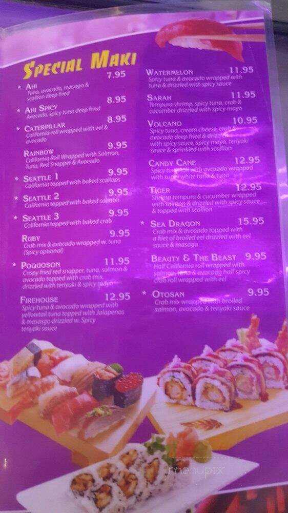 Soya Sushi Bar & Grill - Hampton, VA menu_pic