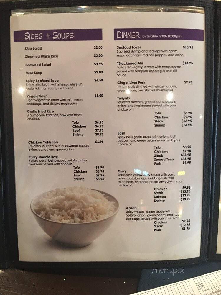Sumo San Restaurant - Richmond, VA menu_pic