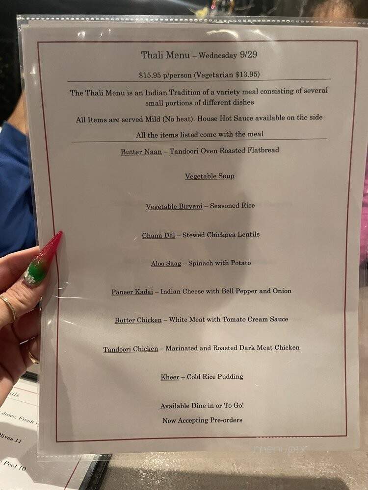 Taste Of India Restaurant - Richmond, VA menu_pic