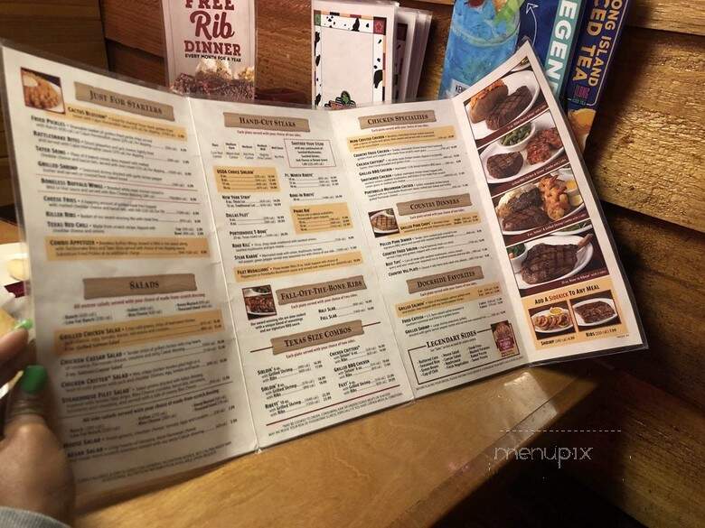 Texas Steakhouse & Saloon - Fredericksburg, VA menu_pic
