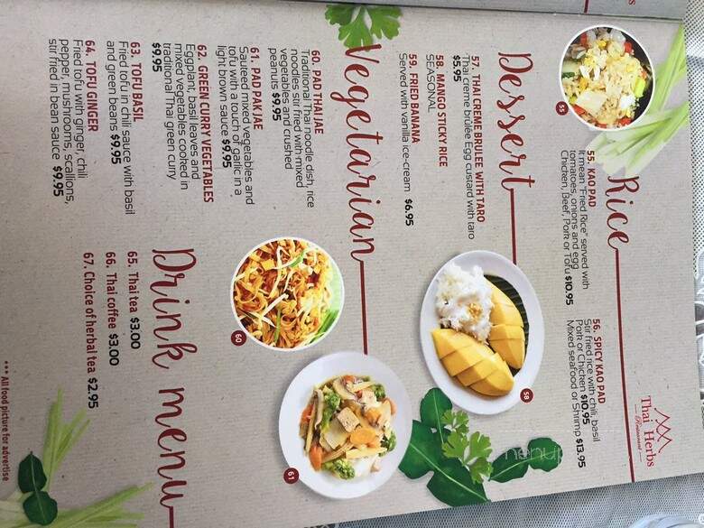 Thai Herbs - Alexandria, VA menu_pic
