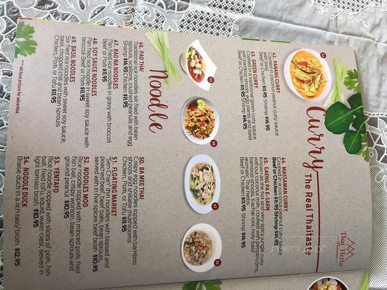 Thai Herbs - Alexandria, VA menu_pic