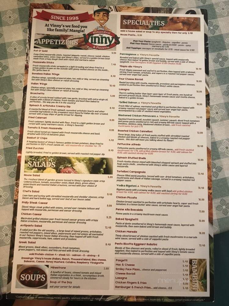 Vinny's Italian Grill & Pizza - Fredericksburg, VA