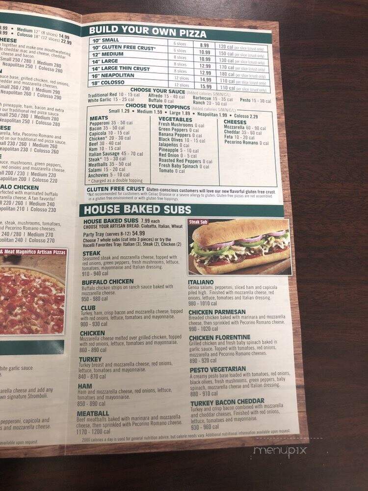 Vocelli Pizza - Springfield, VA menu_pic