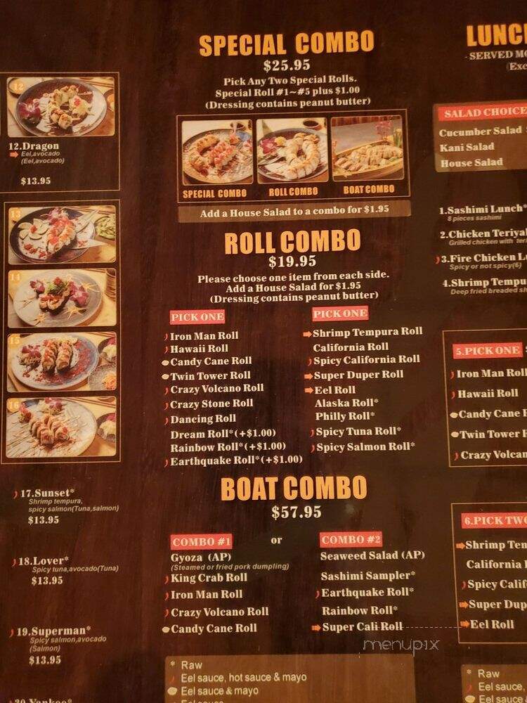 Yama Shushi Bar - Virginia Beach, VA menu_pic