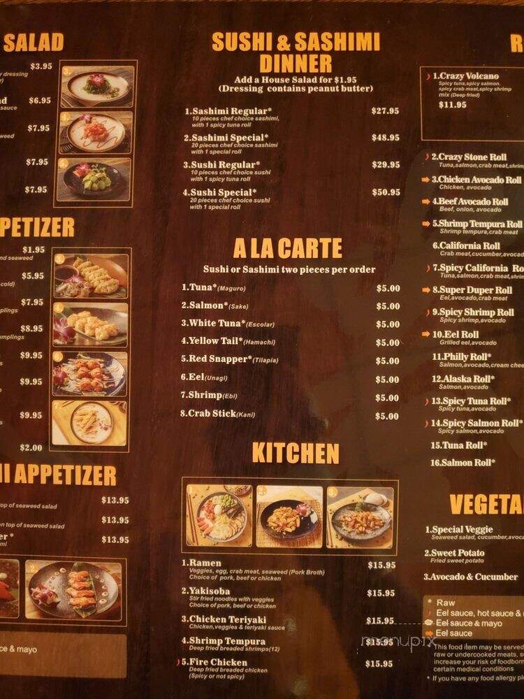 Yama Shushi Bar - Virginia Beach, VA menu_pic