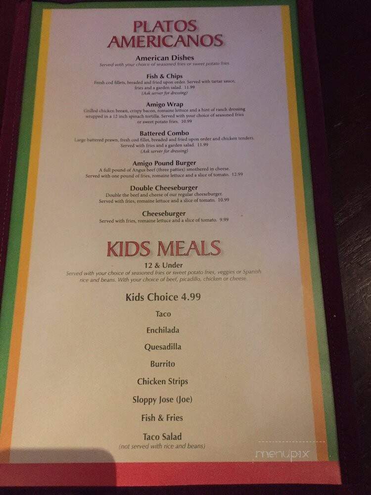 Amigos - Stanwood, WA menu_pic