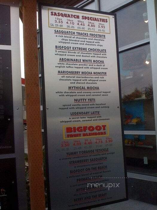 Big Foot Java - Auburn, WA menu_pic