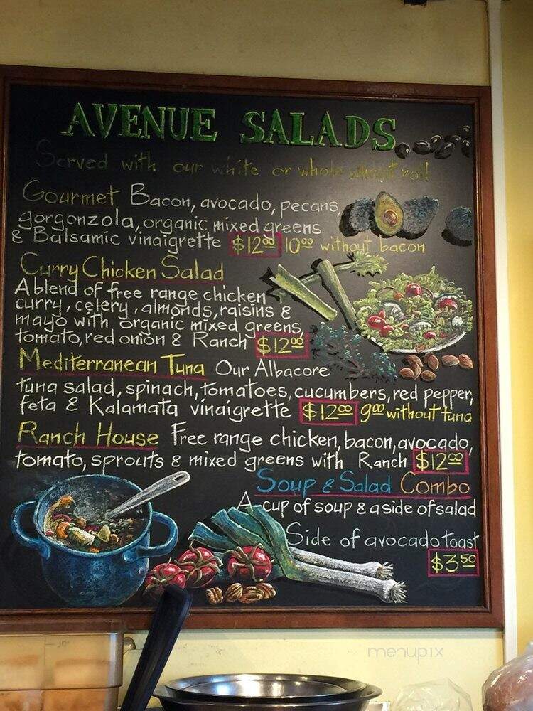 Avenue Bread & Cafe - Bellingham, WA menu_pic