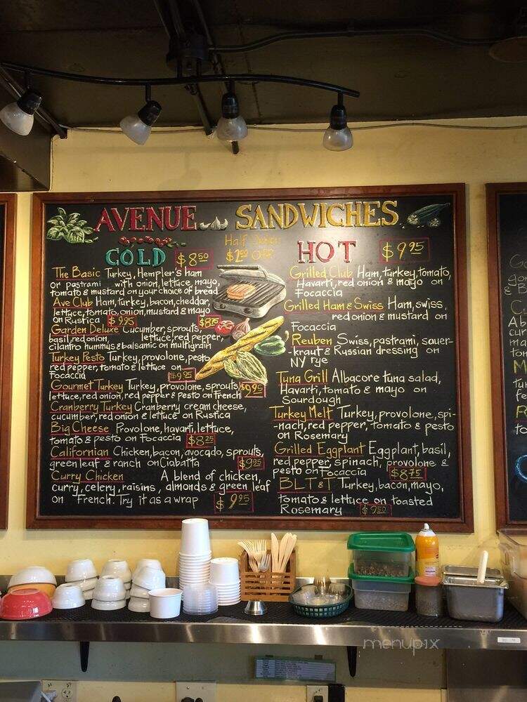 Avenue Bread & Cafe - Bellingham, WA menu_pic