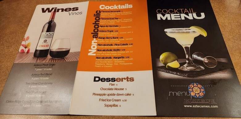 Azteca Mexican - Seattle, WA menu_pic
